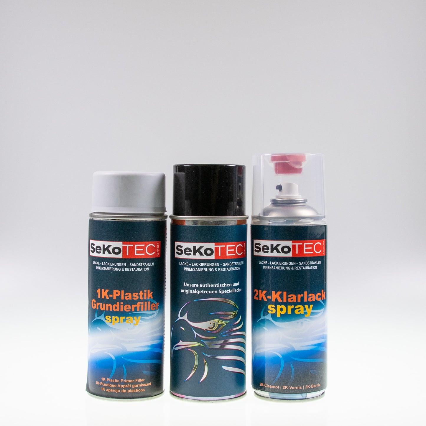 NSU Quickly-Farben Spraydose mit Plastik-Füller und 2K-Klarlack