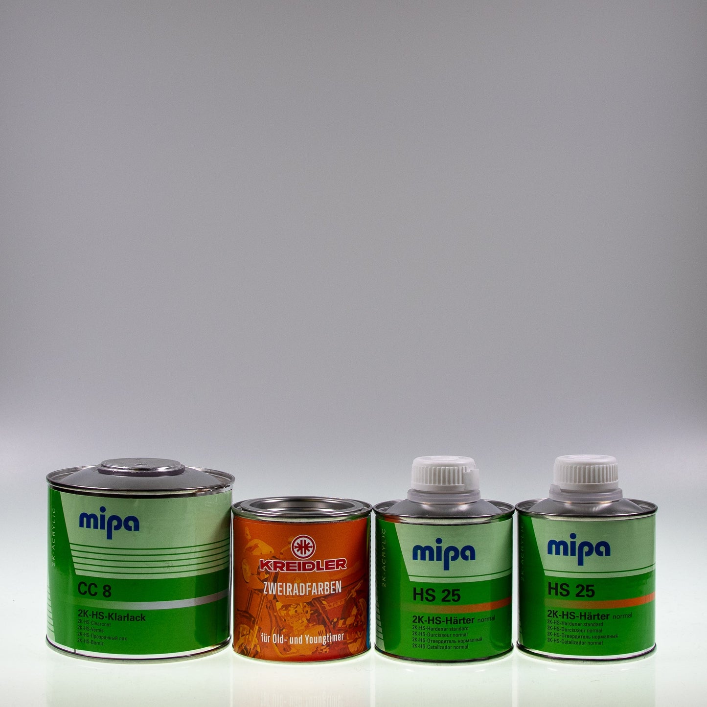 Kreidler-Farben Lackdose (250 ml) mit Klarlack und 2x Härter