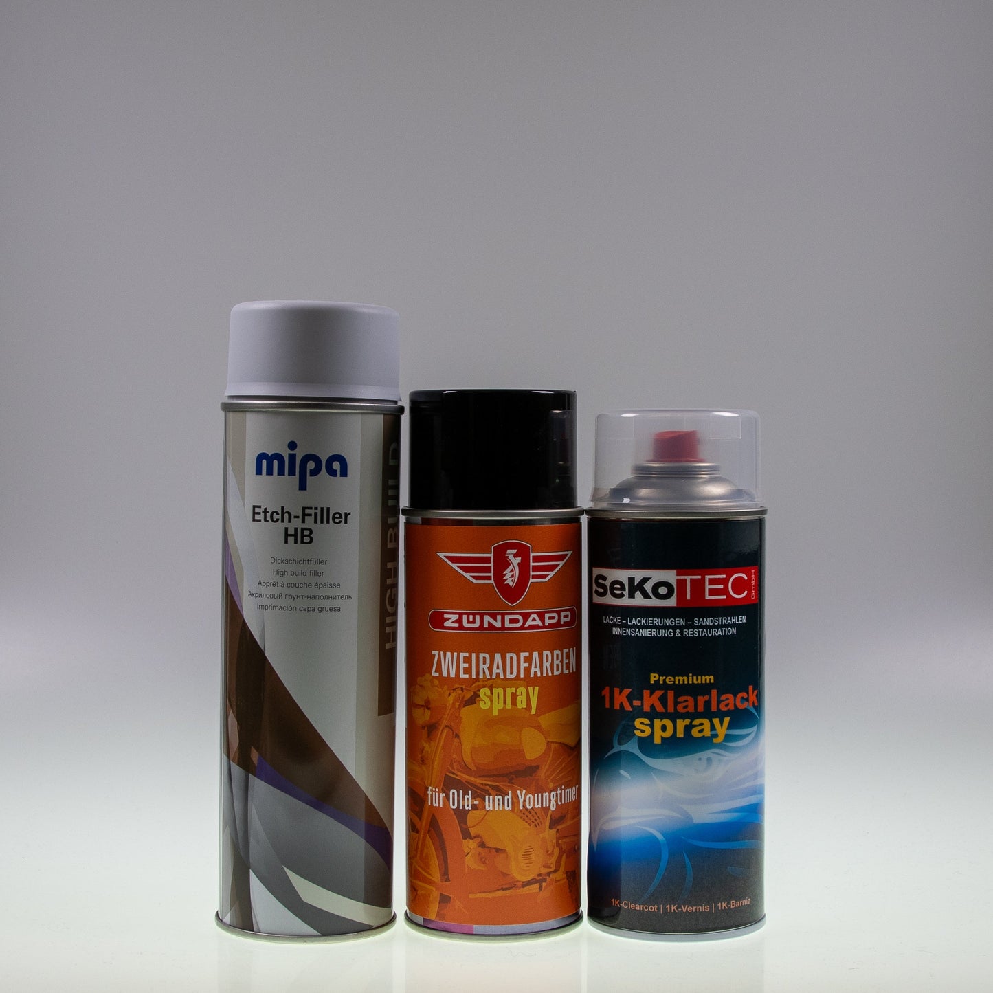 Zündapp-Farben Spraydose mit Füller und 1K-Klarlack