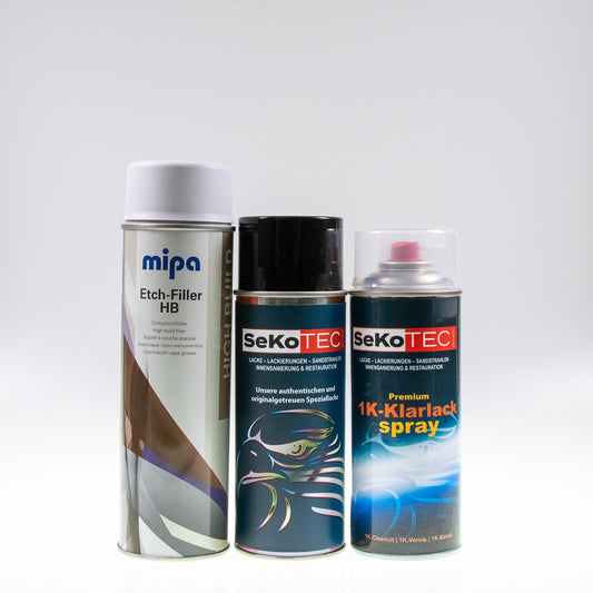 Simson-Farben Spraydose mit Füller und 1K-Klarlack