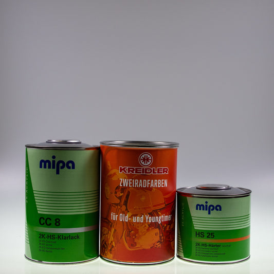 Kreidler-Farben Lackdose (1 Liter) mit Klarlack und Härter