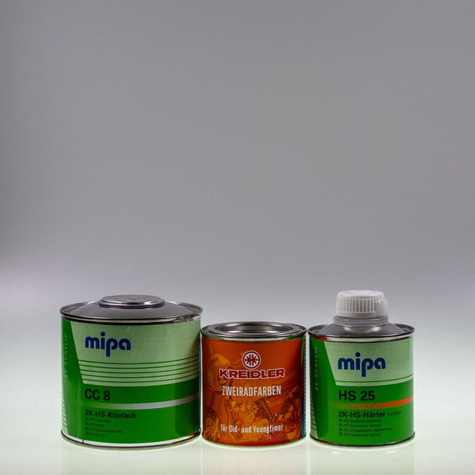 Kreidler-Farben Lackdose (250 ml) mit Klarlack und Härter