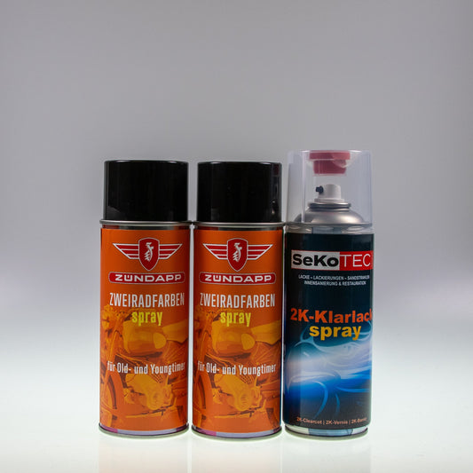 Zündapp-Farben Goldorange-Lasur mit Klarlack