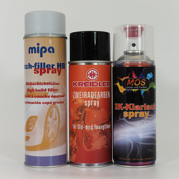 Kreidler-Farben Spraydose mit Füller und 2K-Klarlack