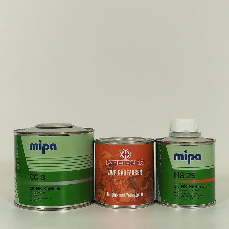 Kreidler-Farben Lackdose (250 ml) mit Klarlack und Härter