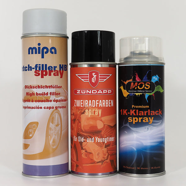 Zündapp-Farben Spraydose mit Füller und Klarlack