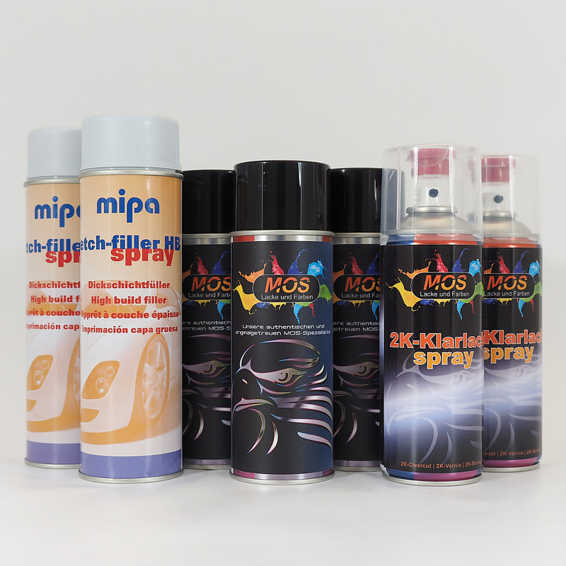 NSU Quickly-Farben 3xSpraydose mit 2xFüller und 2x2K-Klarlack